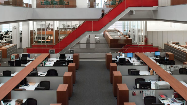 Lutron Vive Wireless System controls lighting in an office