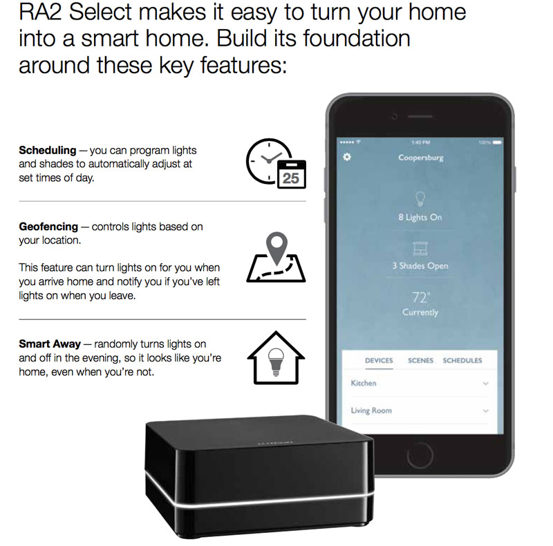 Lutron RA2 Select: Whole Home Lighting Control Made Easy